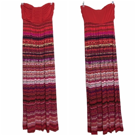 Soma Braided Bandeau Maxi Dress Sumptuous Stripe - Picture 2 of 7